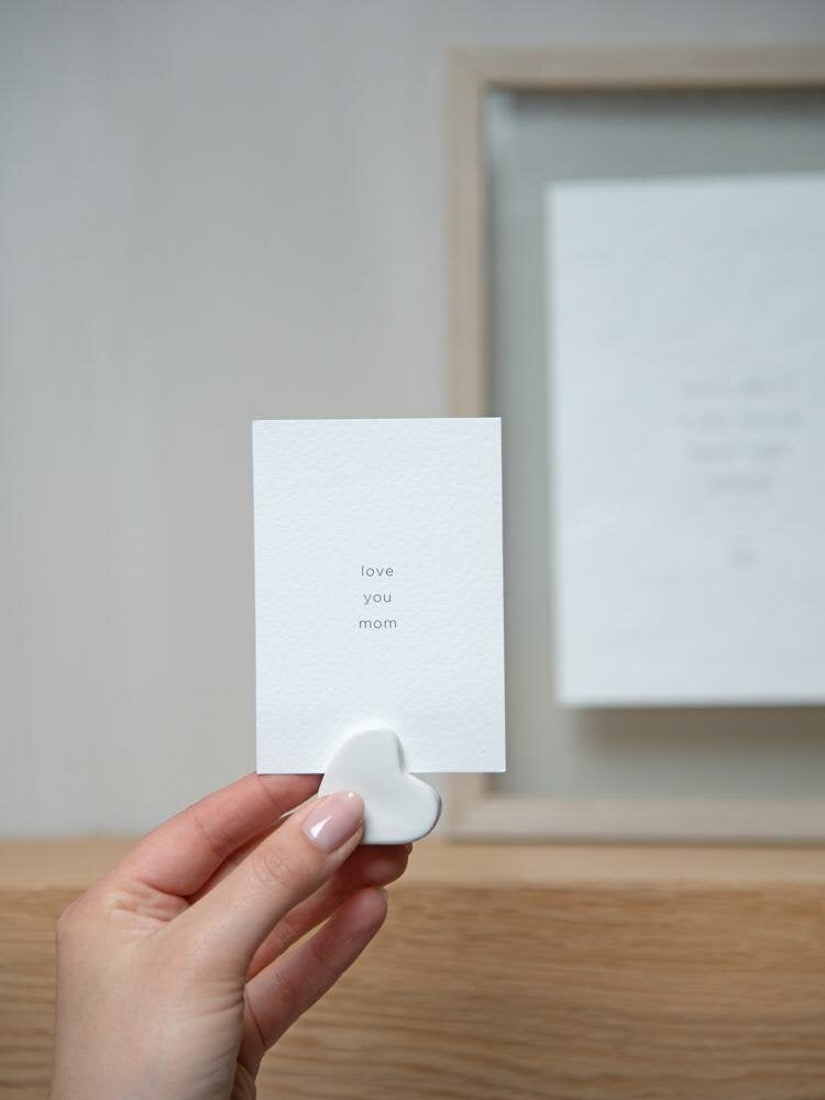 Houder + kaartje | Love you mom