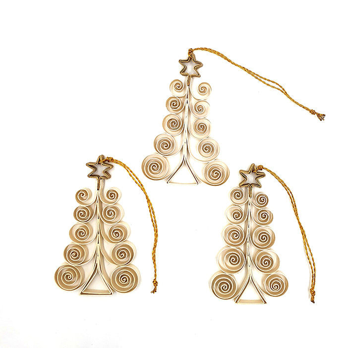3 Hangers | Kerstboom | Naturel