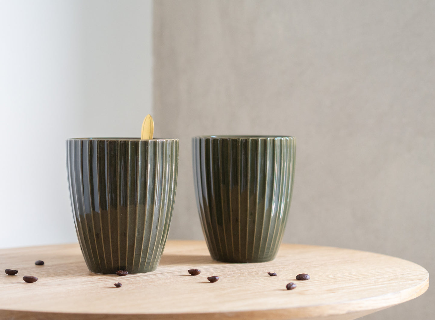 Groene mok | Ribbels