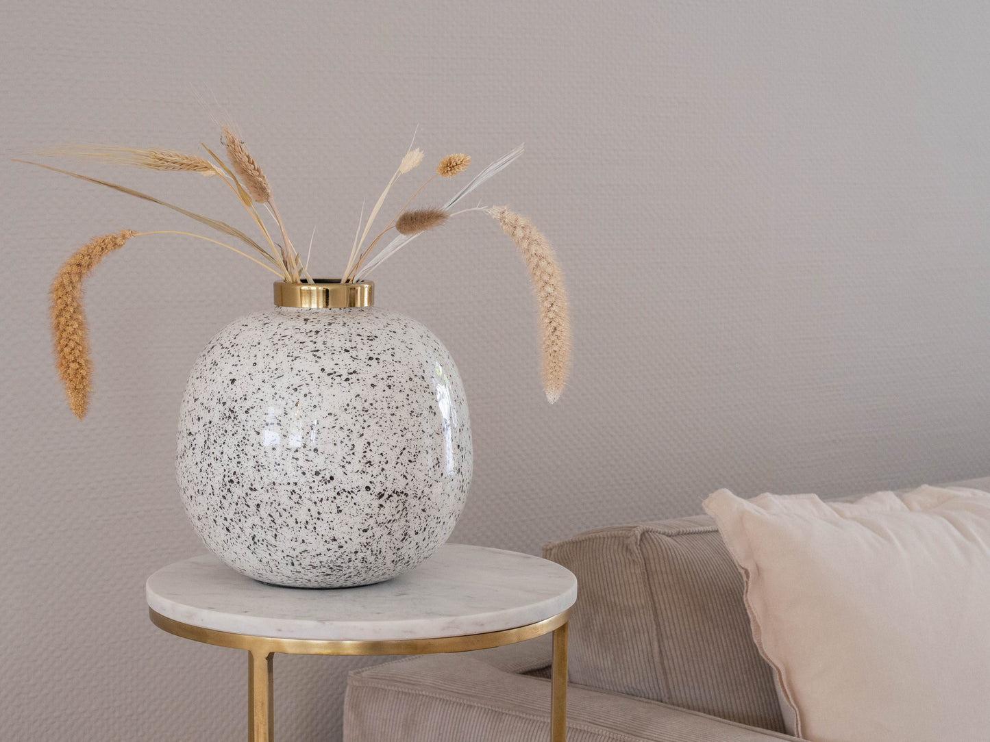 Vaas | Wit, Goud & Zwart