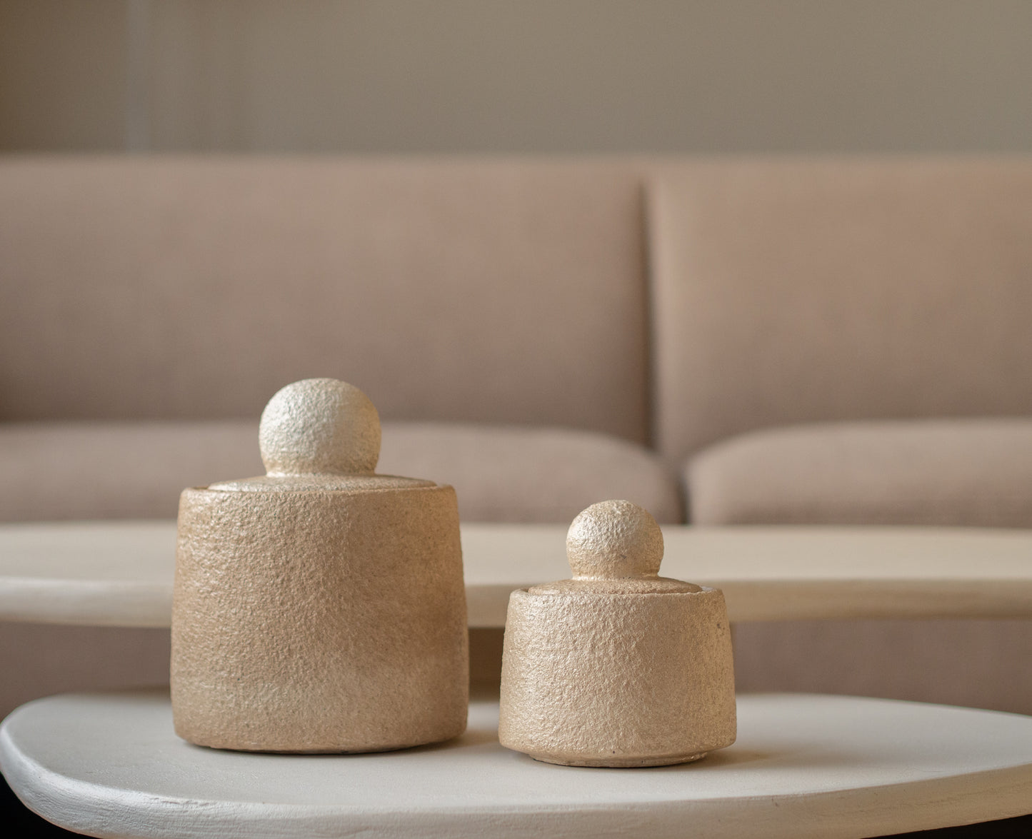 Jar | Aardewerk | Beige