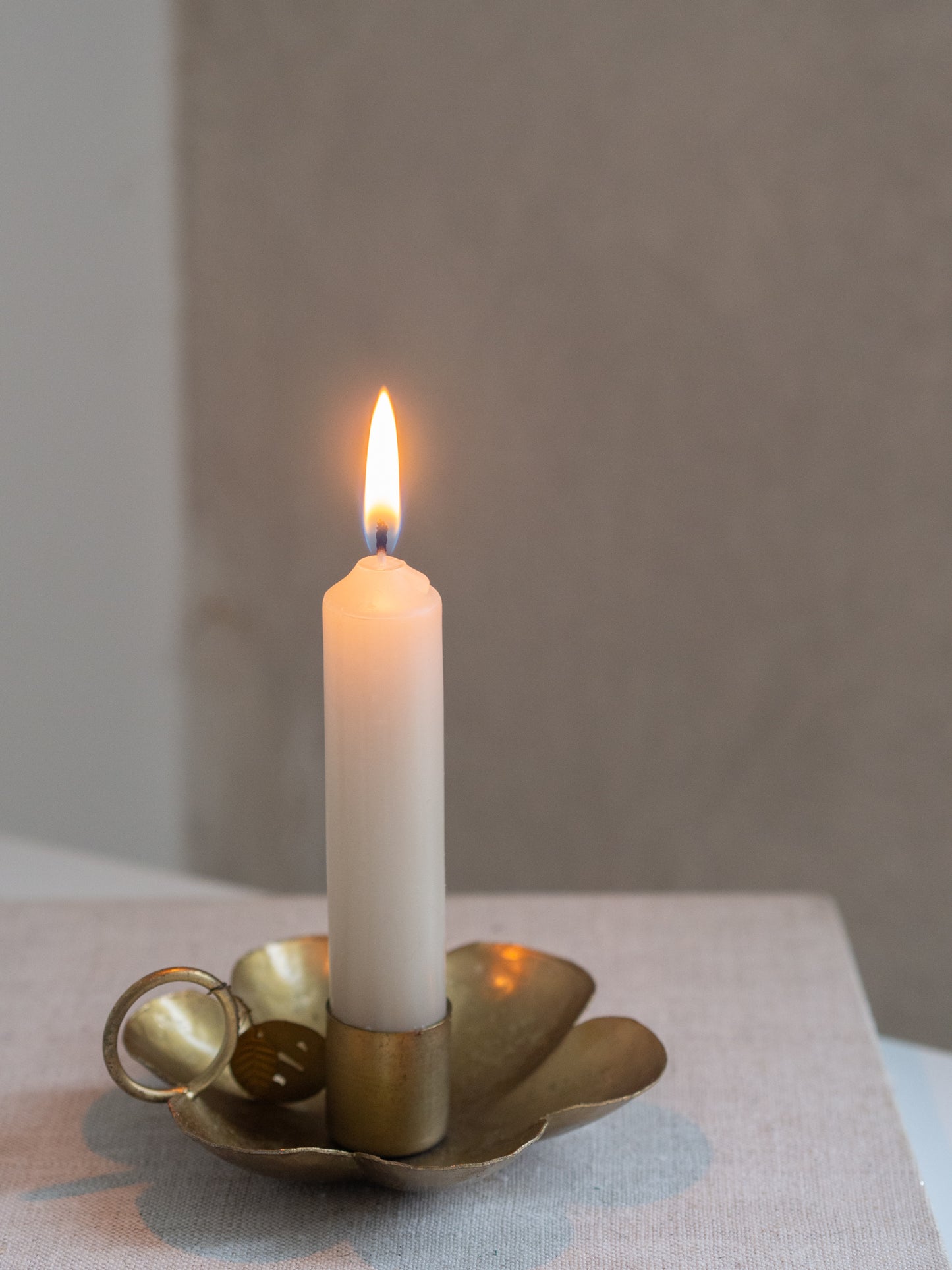 Kandelaar | Bloem | Messing