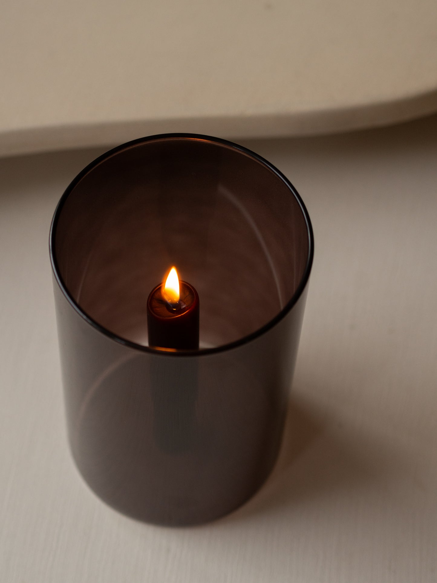 Windlicht | Glas | Bruin