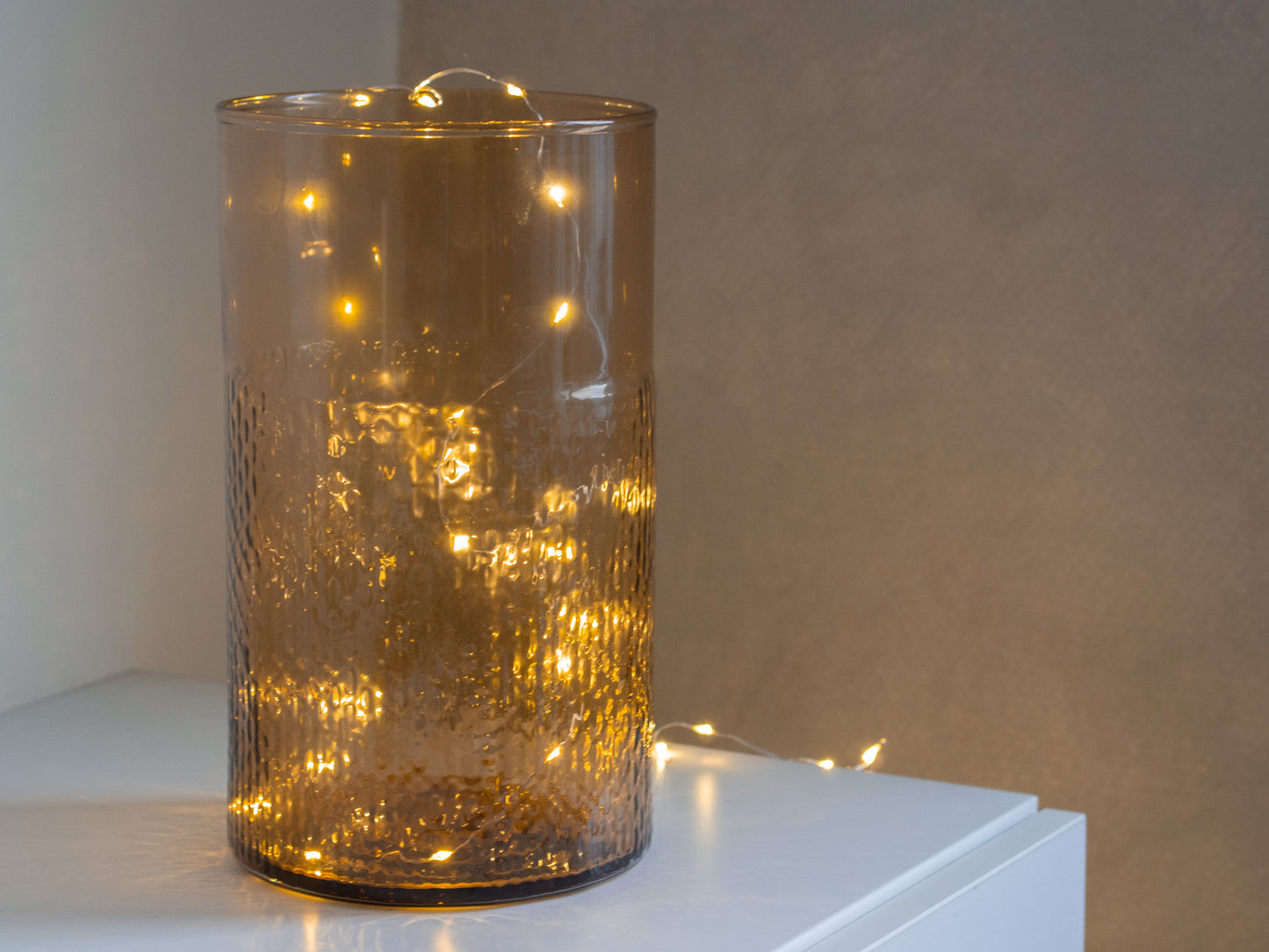 Windlicht/vaas | Glas | Bruin