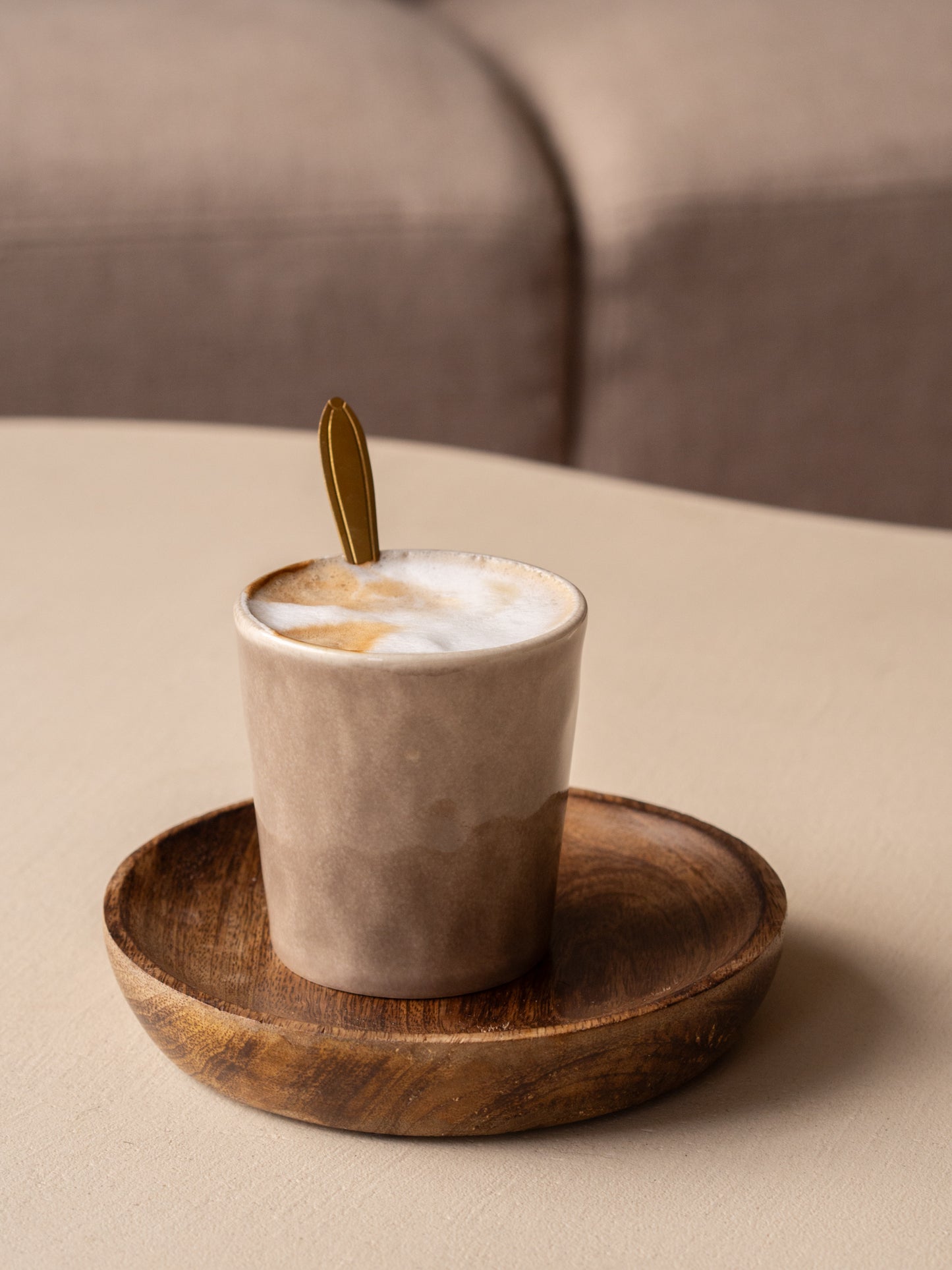 cappuccinomok 150ml 8x10cm taupe