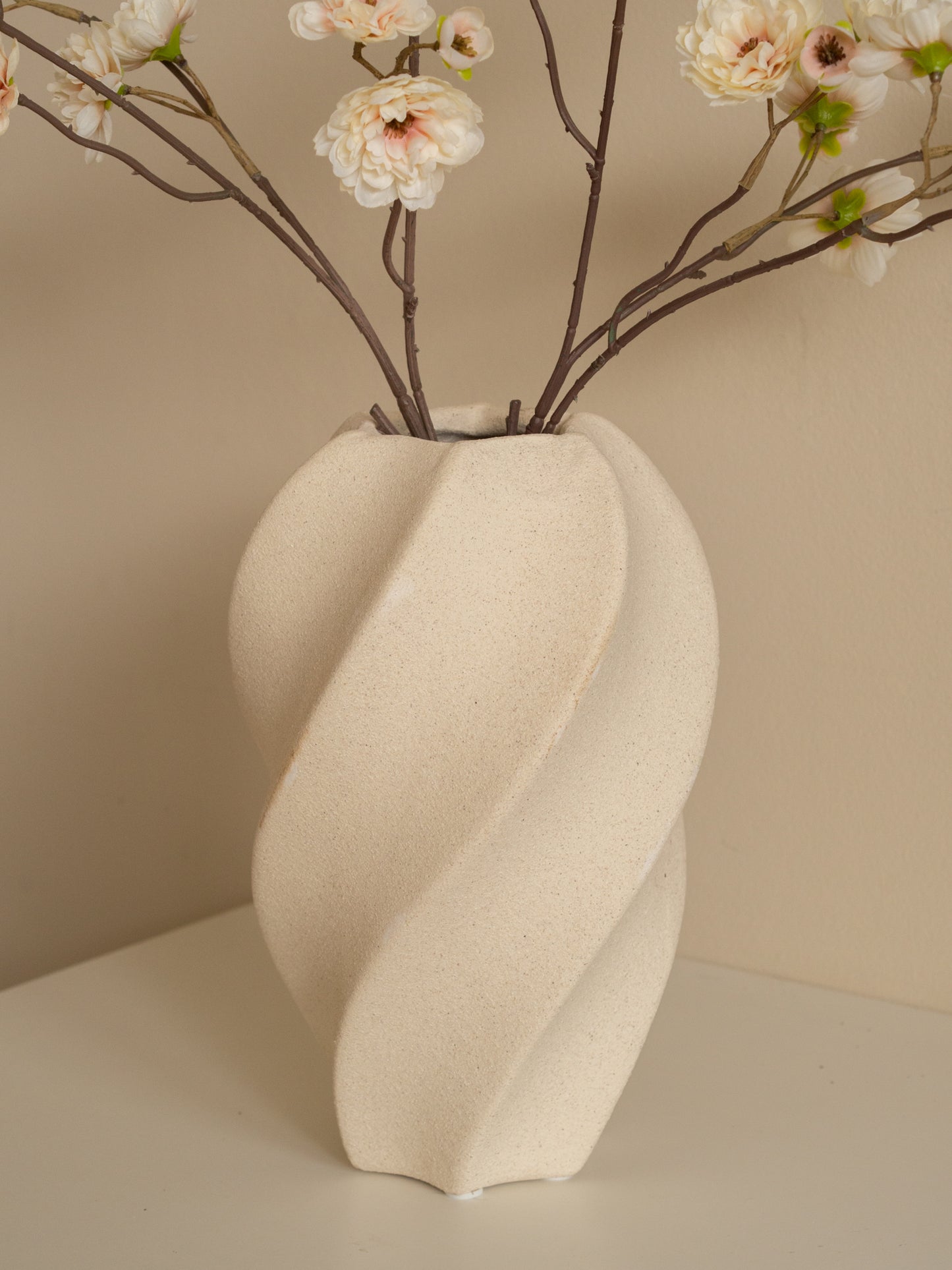 vaas wit swirl Ø15,5x24 cm