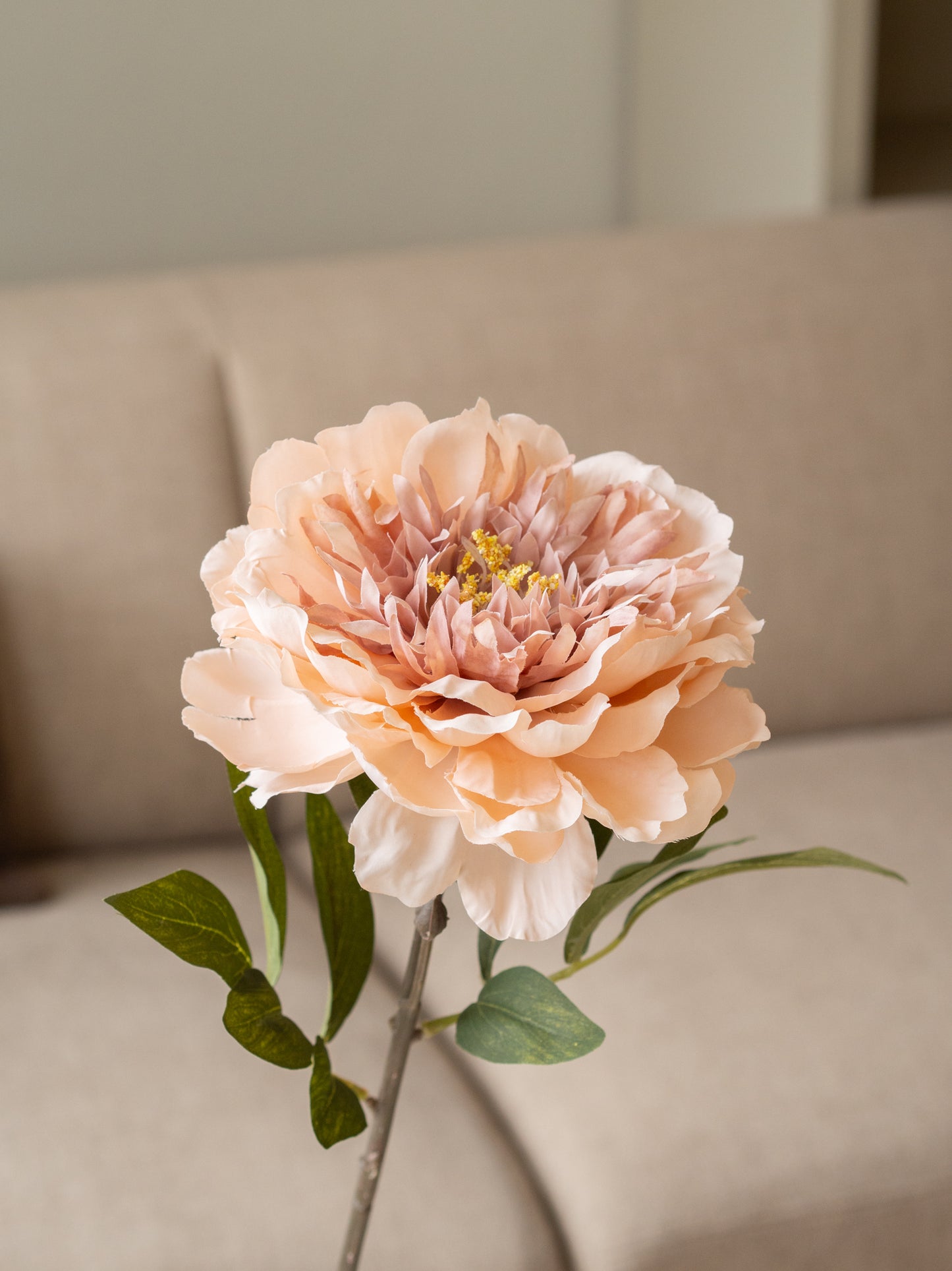 zijden bloem pioen roze 72 cm