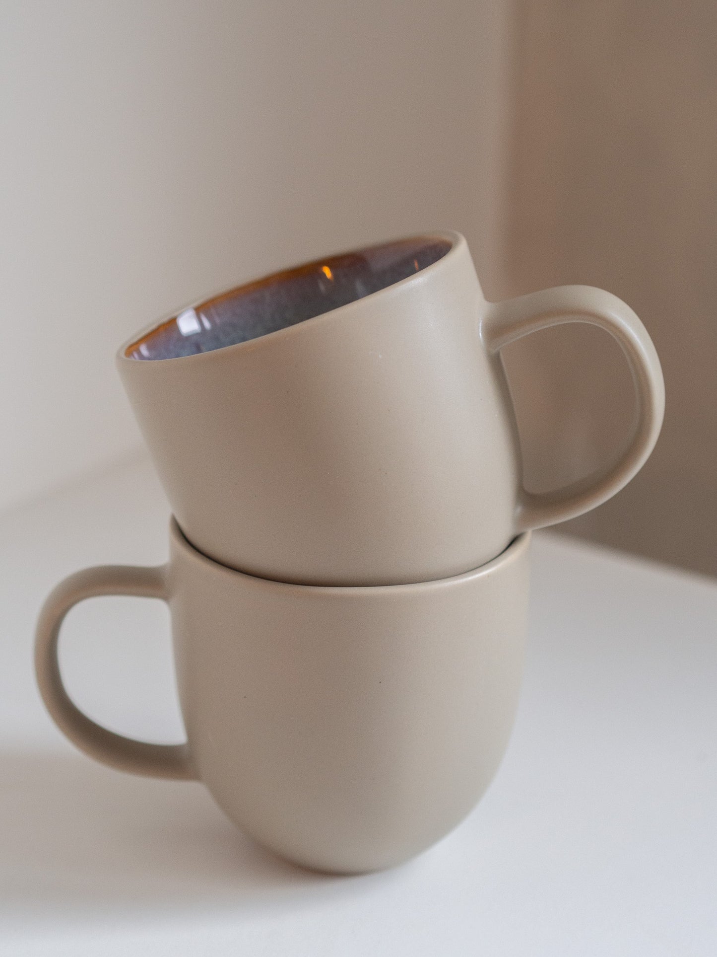 Mok | Taupe & Blauw