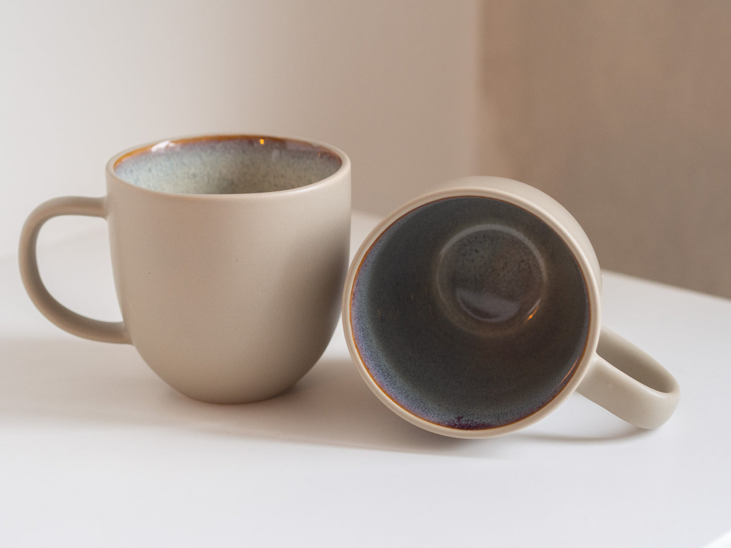 Mok | Taupe & Blauw