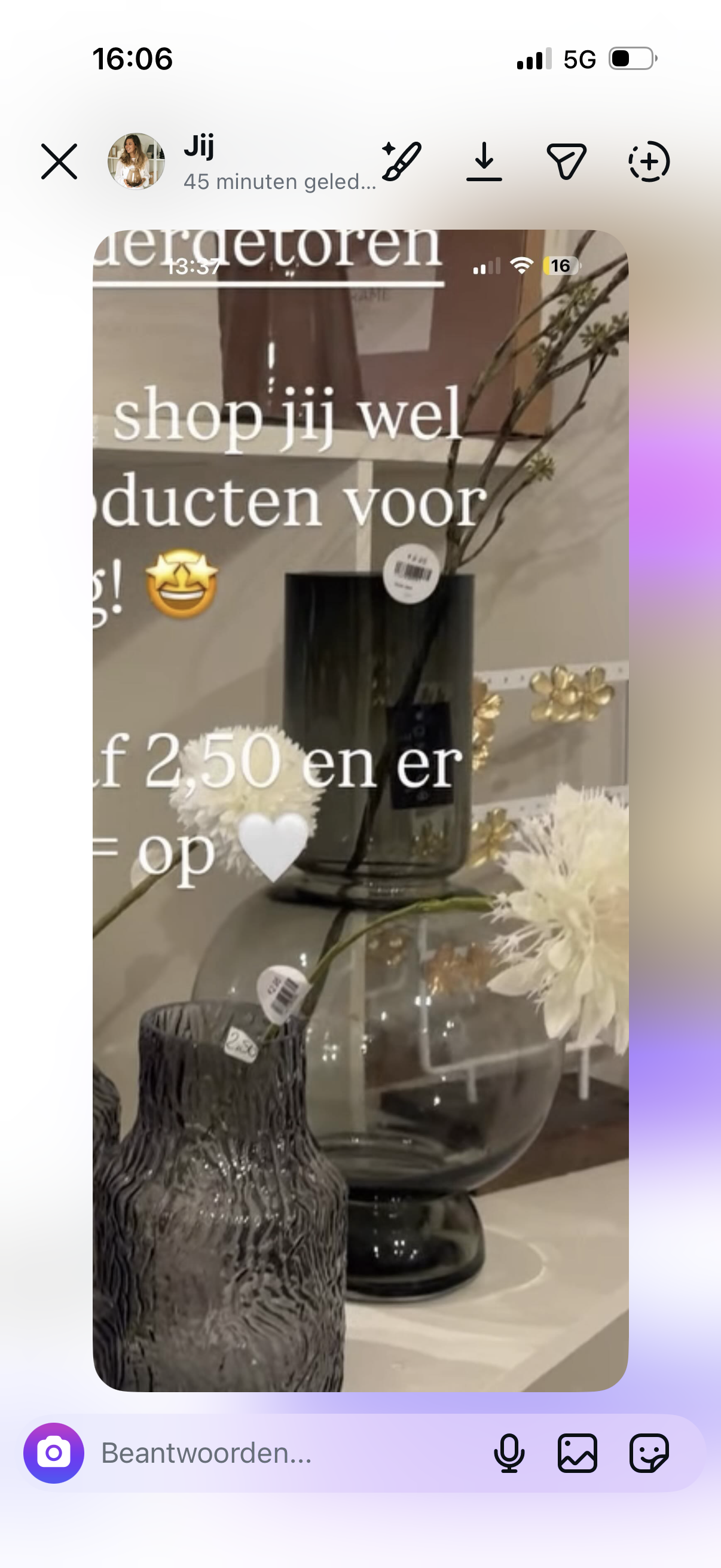 2 vazen + 1 zijden tak
