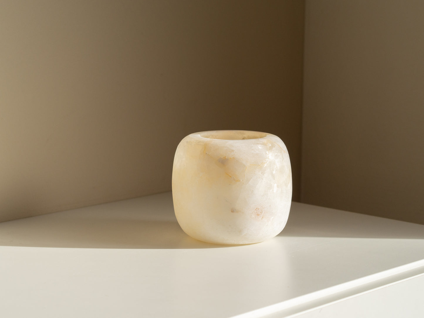 Losse alabaster | Waxinelichthouder