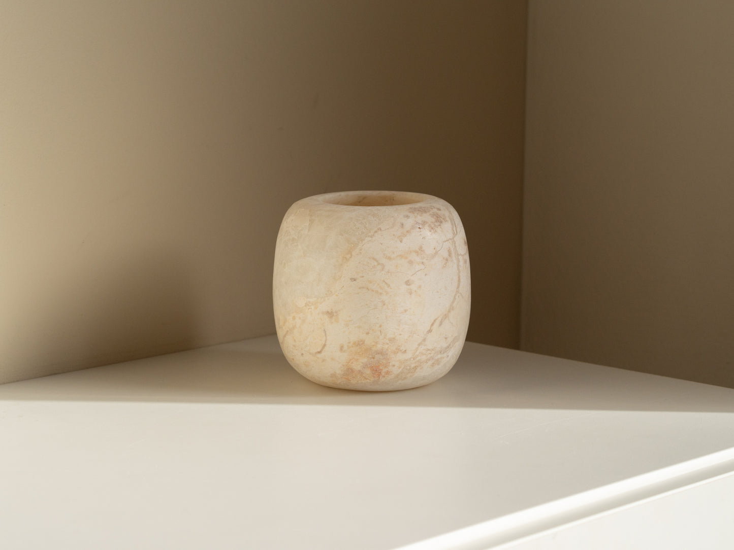 Losse alabaster | Waxinelichthouder