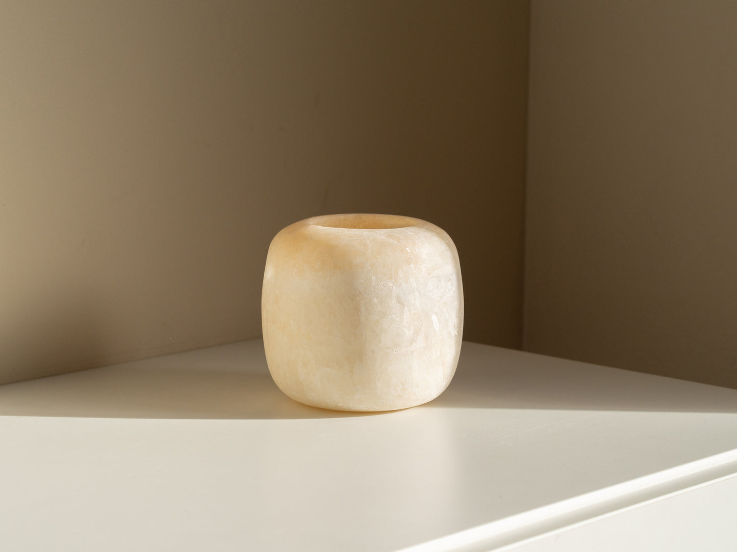 Losse alabaster | Waxinelichthouder