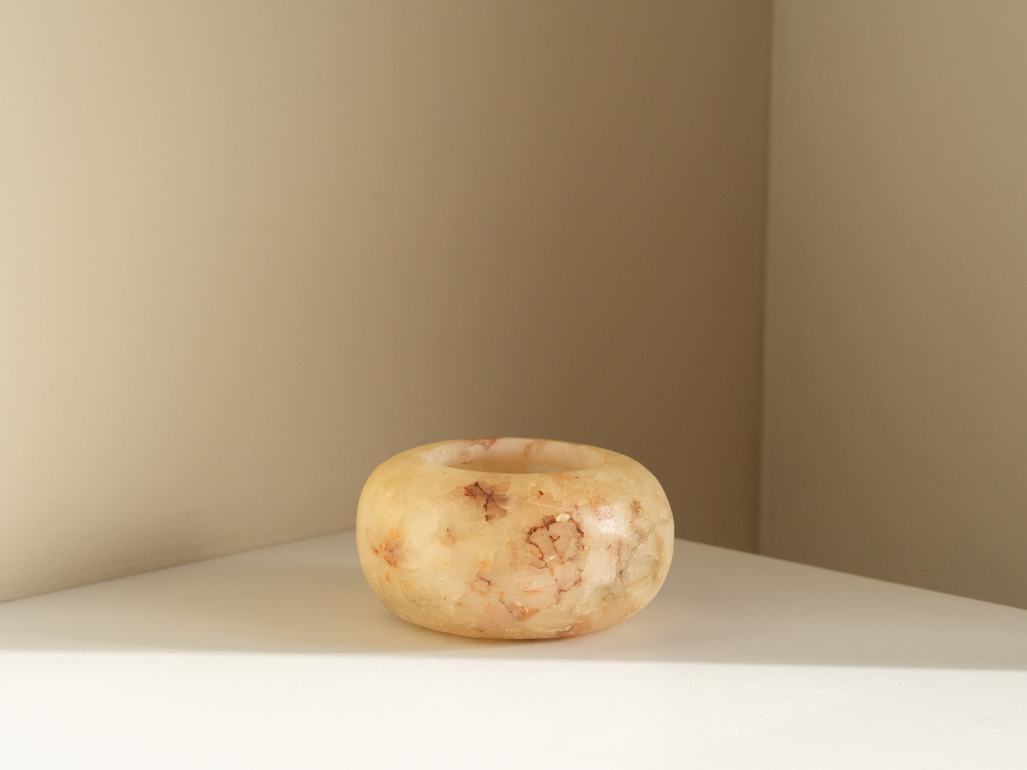 Losse alabaster | Waxinelichthouder