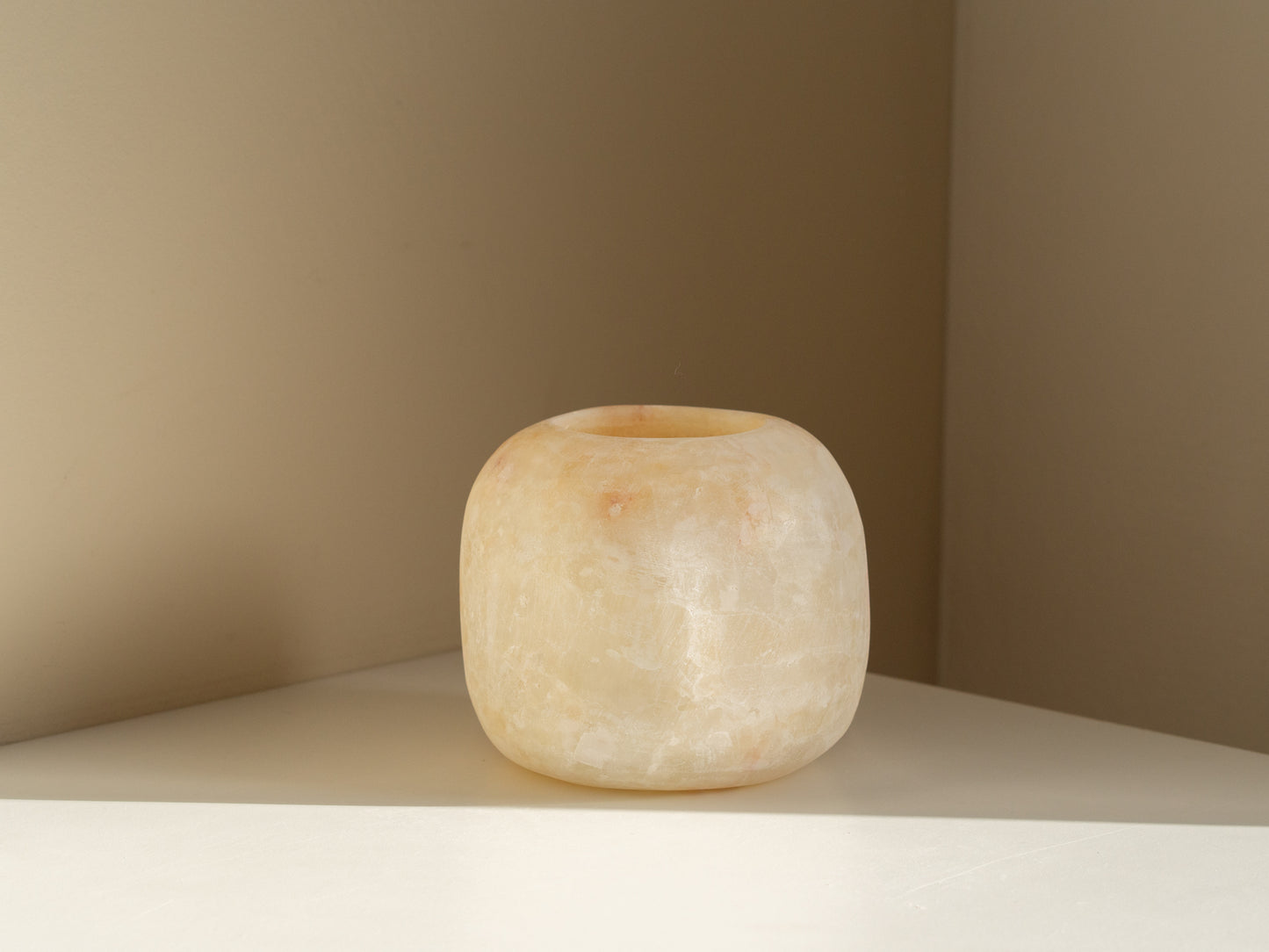Losse alabaster | Waxinelichthouder