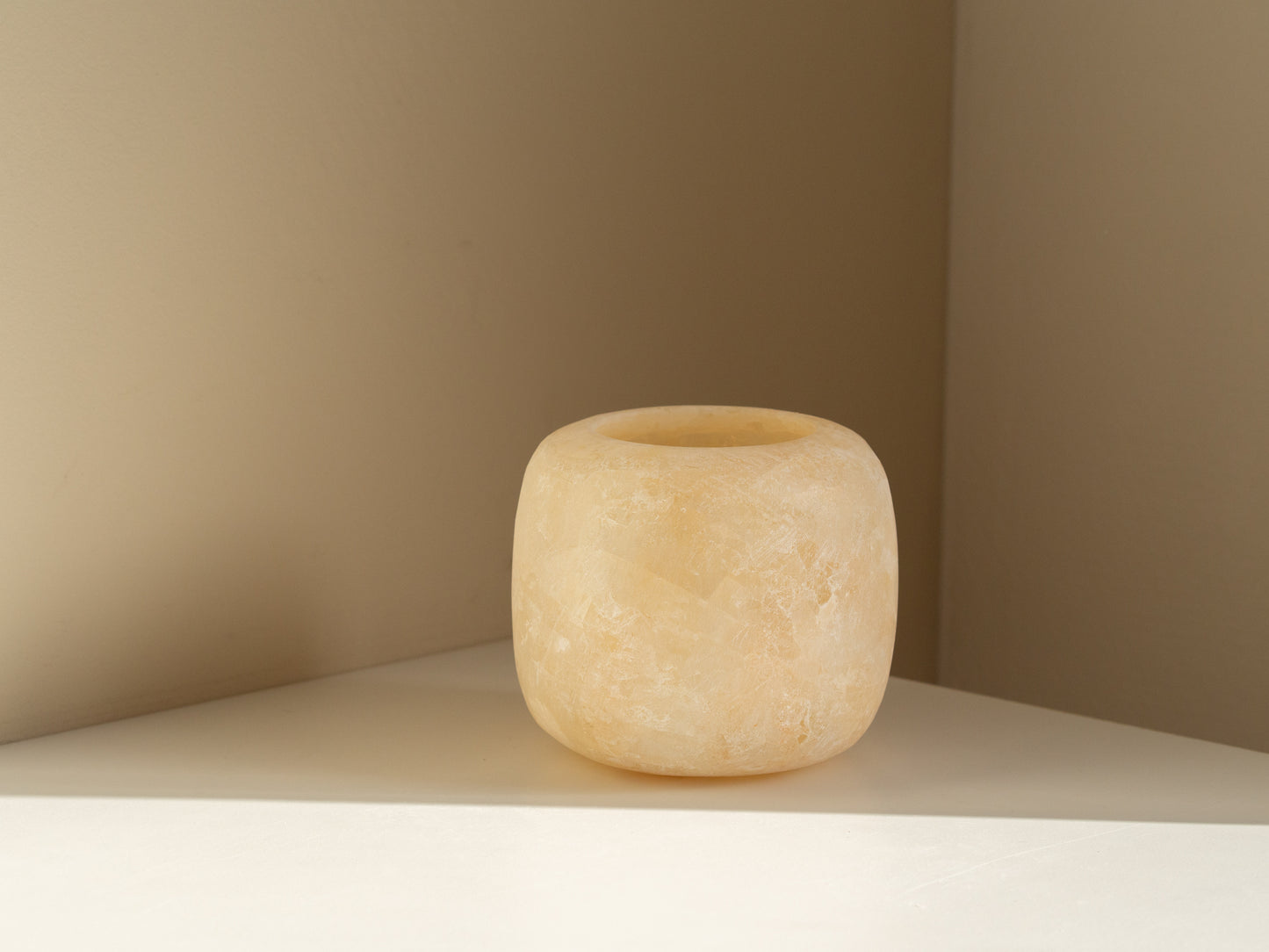Losse alabaster | Waxinelichthouder