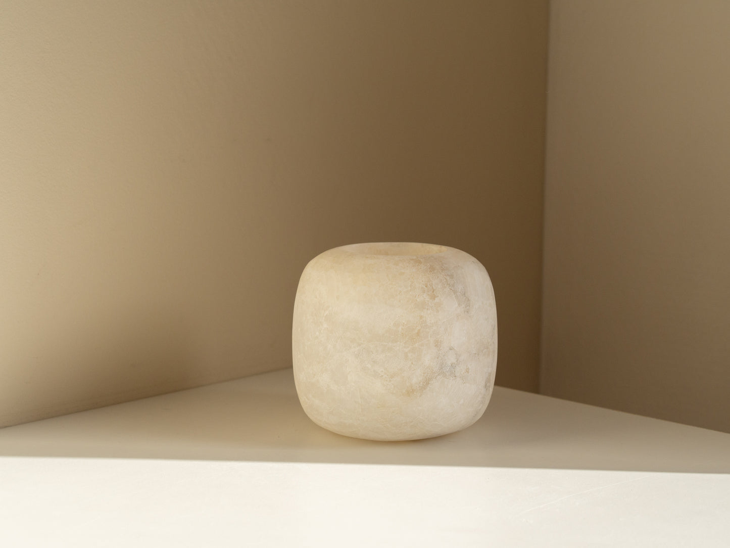 Losse alabaster | Waxinelichthouder