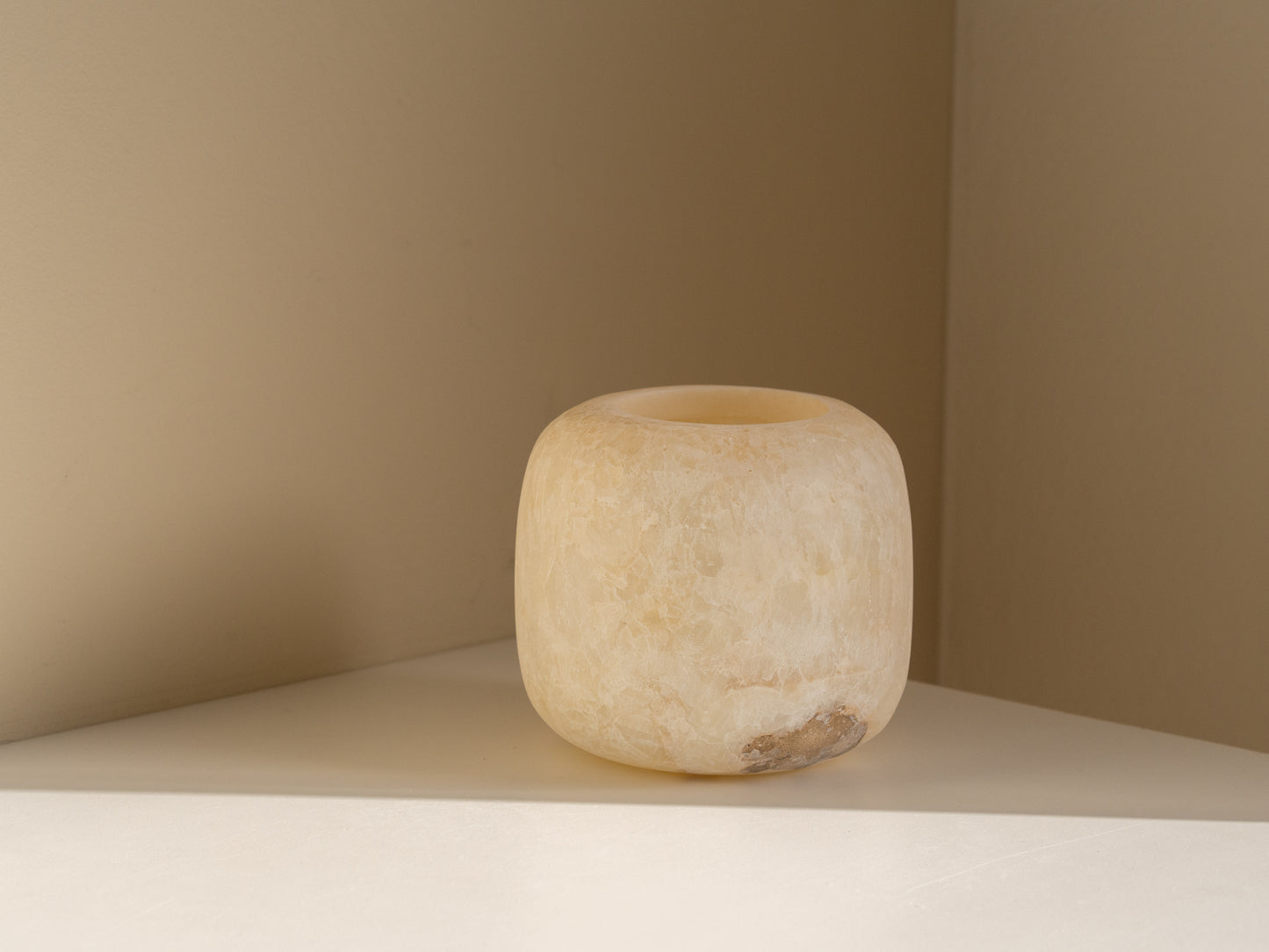 Losse alabaster | Waxinelichthouder
