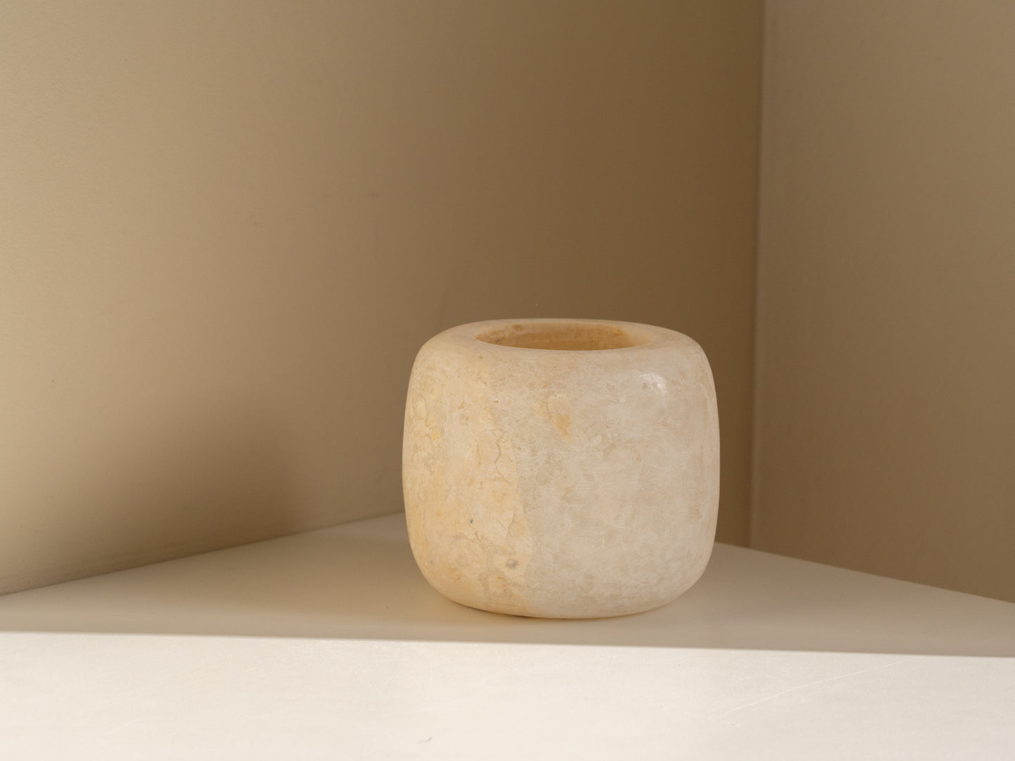 Losse alabaster | Waxinelichthouder