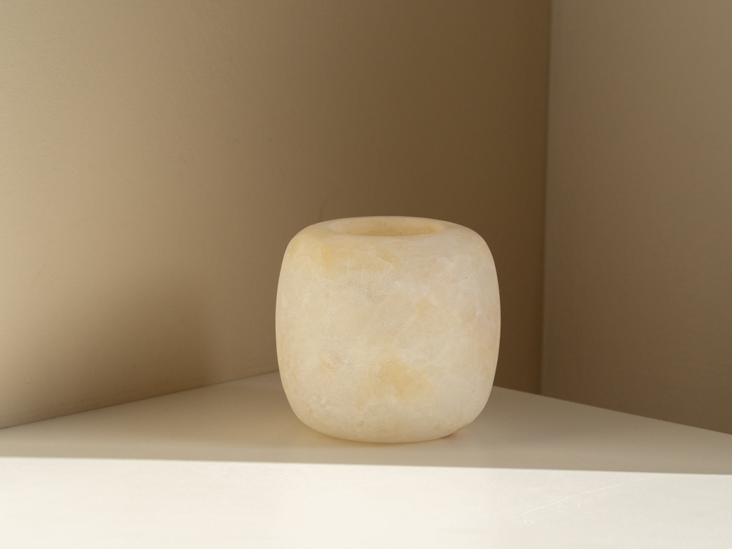 Losse alabaster | Waxinelichthouder