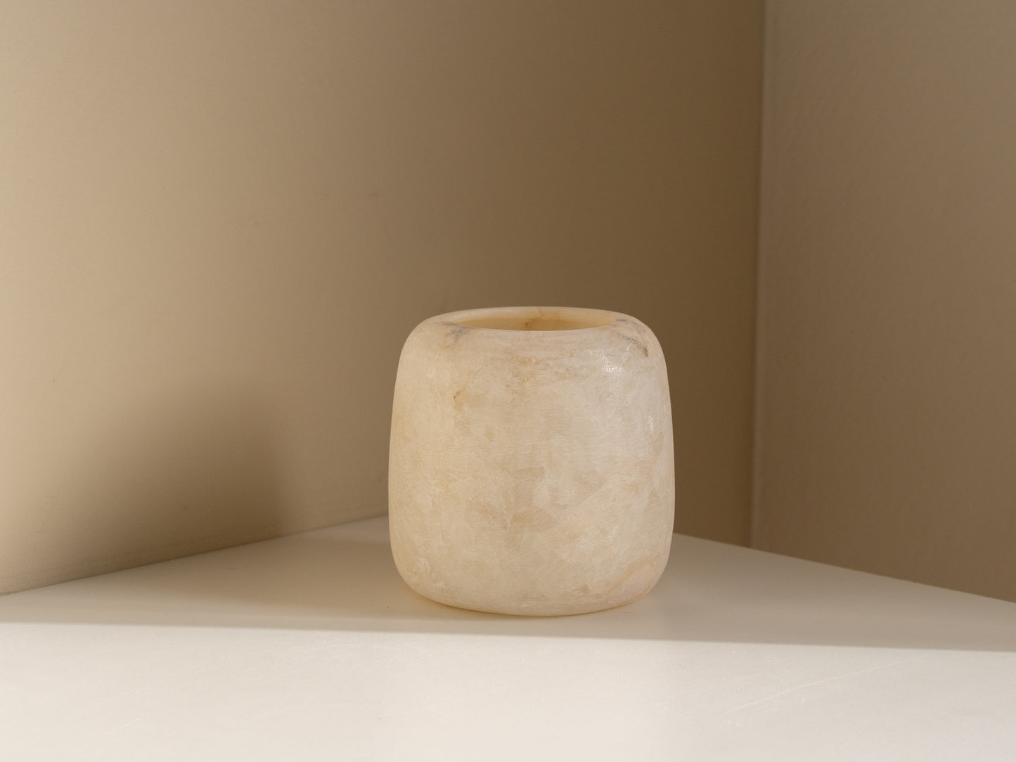 Losse alabaster | Waxinelichthouder