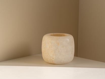 Losse alabaster | Waxinelichthouder