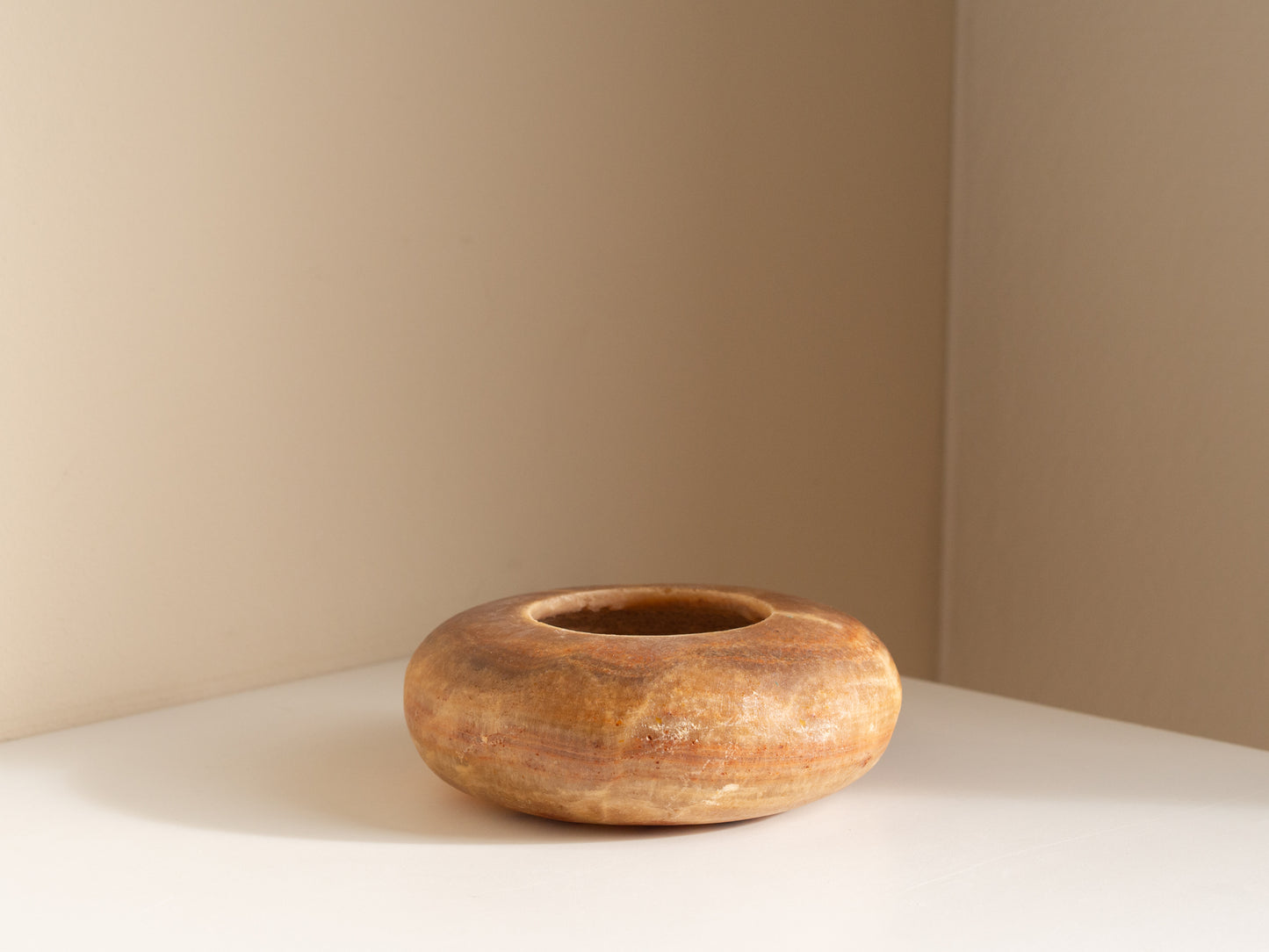 Losse alabaster | Waxinelichthouder