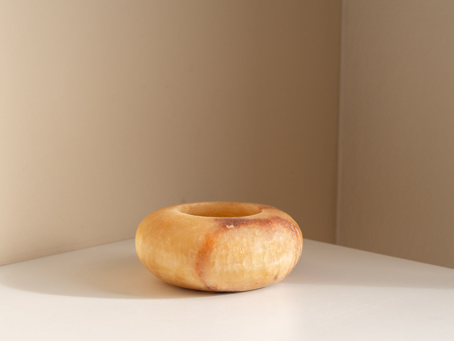 Losse alabaster | Waxinelichthouder