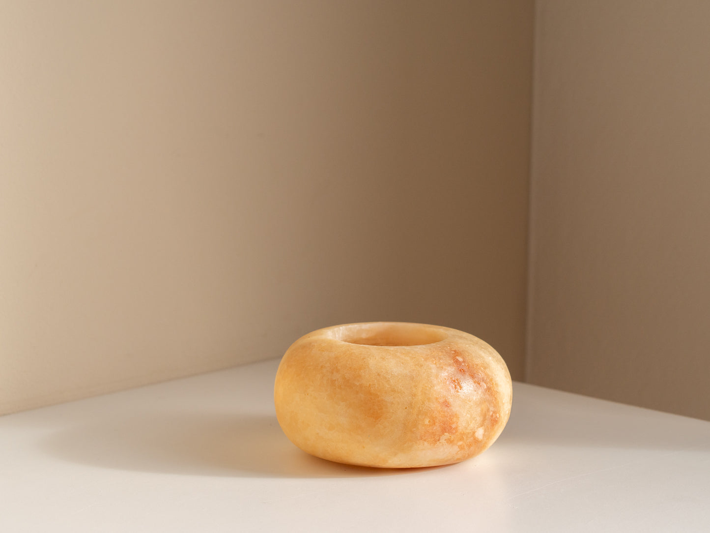 Losse alabaster | Waxinelichthouder