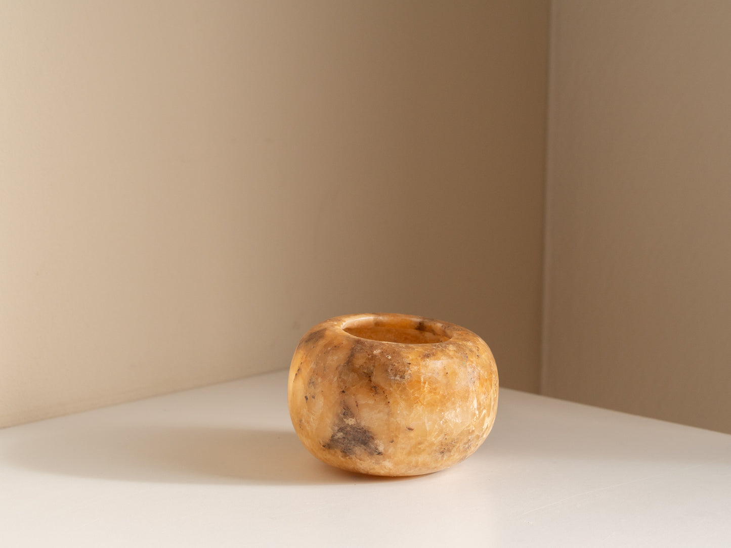 Losse alabaster | Waxinelichthouder