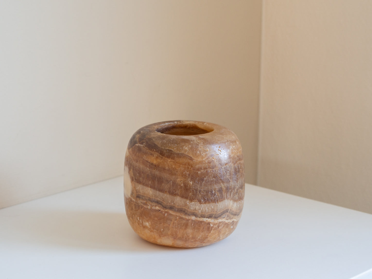 Losse alabaster | Waxinelichthouder