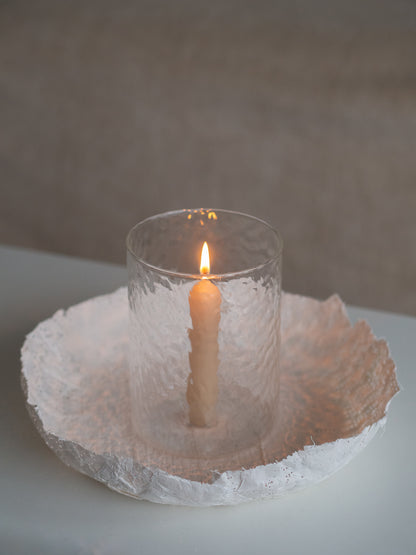 Kandelaar glas met kaars