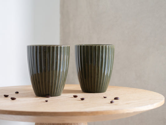 Groene mok | Ribbels