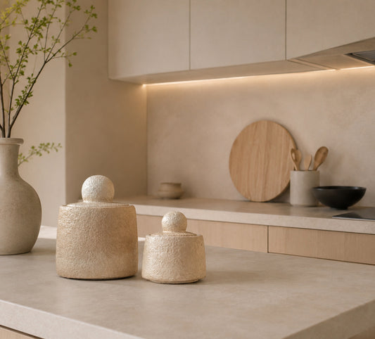 Jar | Aardewerk | Beige