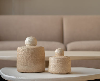 Jar | Aardewerk | Beige