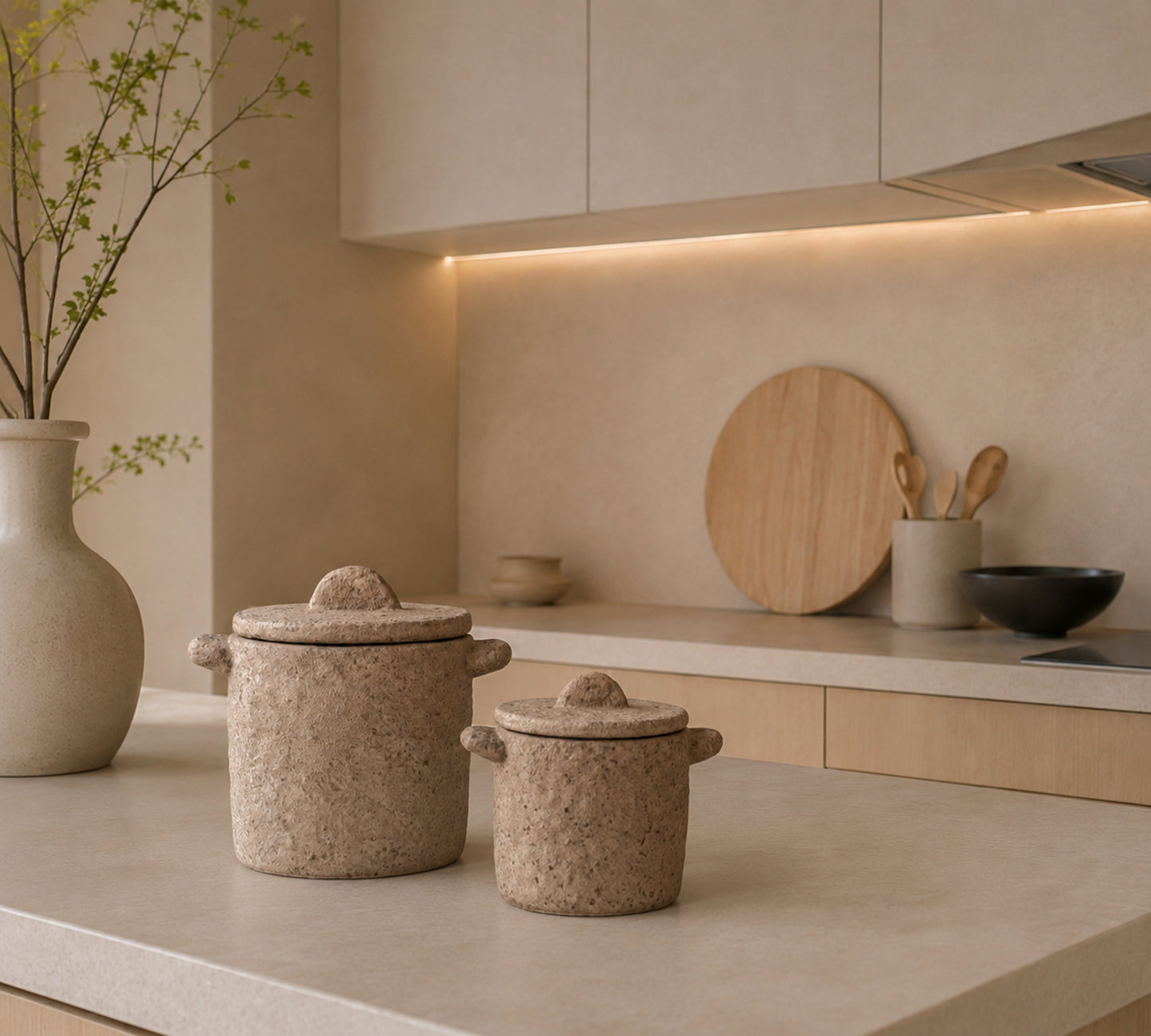 jar opbergpotje beige