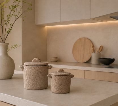 opbergpotje beige