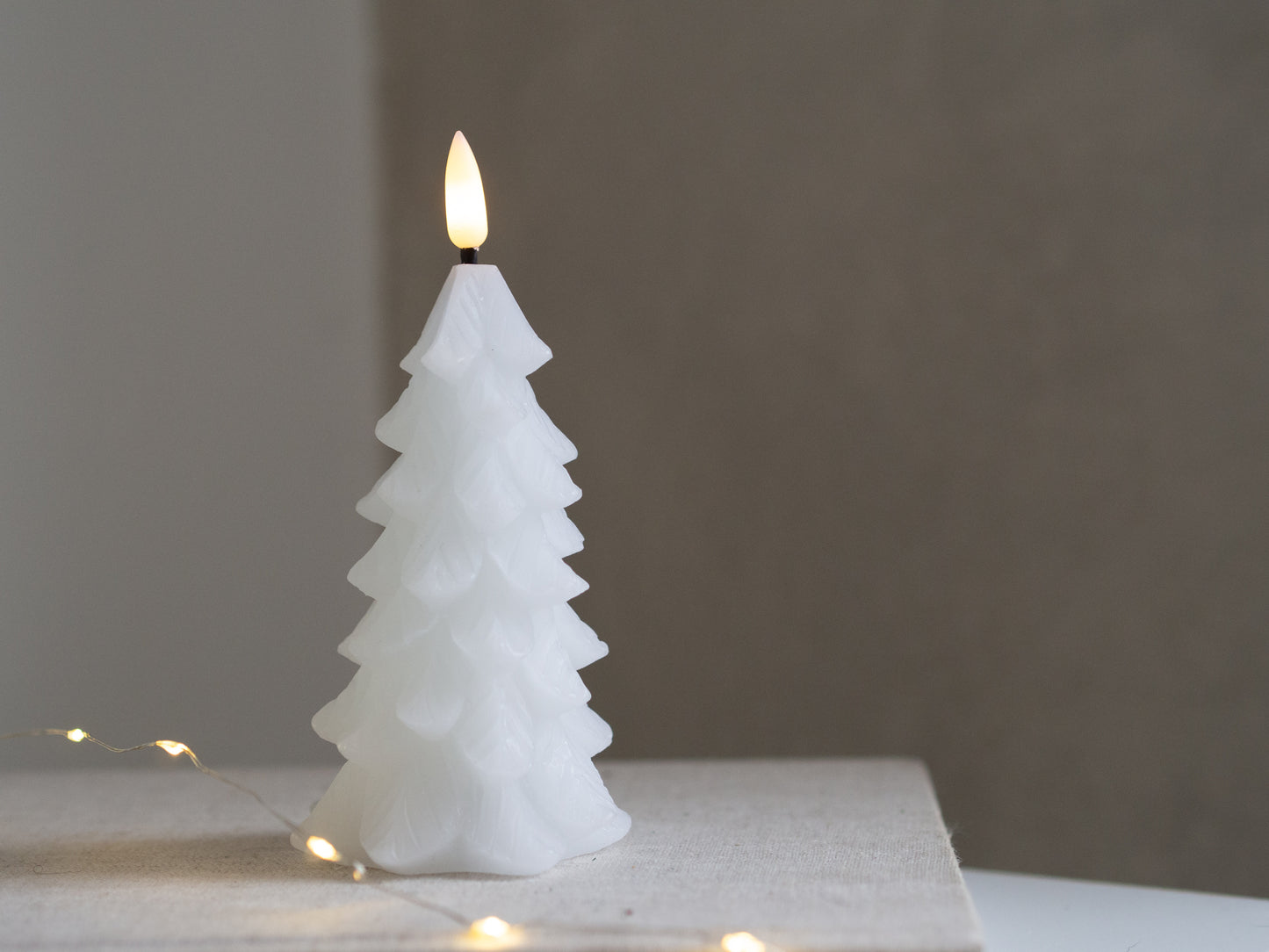 LED-kaars | Kerstboom | Wit