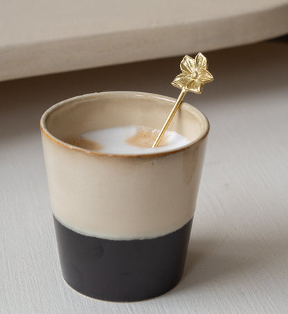 Mok | Zwart/beige