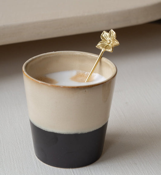 Mok | Zwart/beige