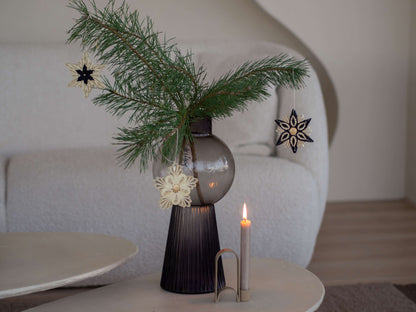 Kersthangers | Set van 3 | Naturel, goud en zwart