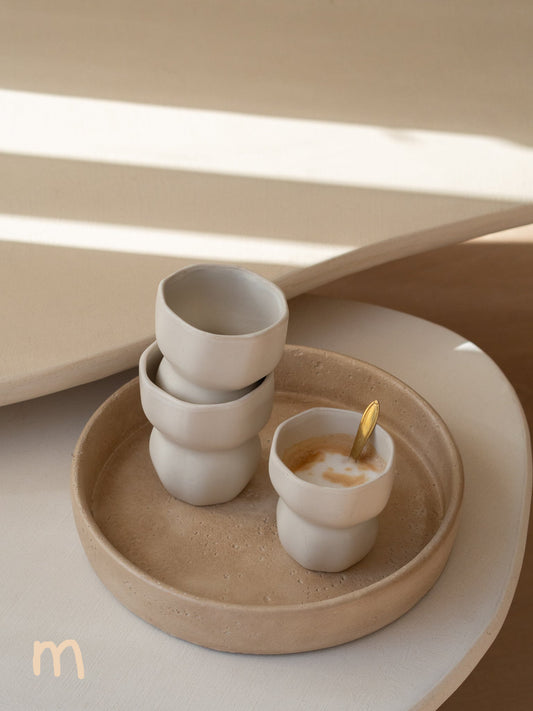 Dienblad | Aardewerk | Rond