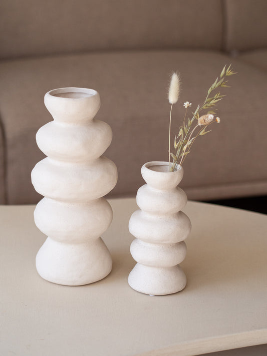 vaas wit organisch salontafel