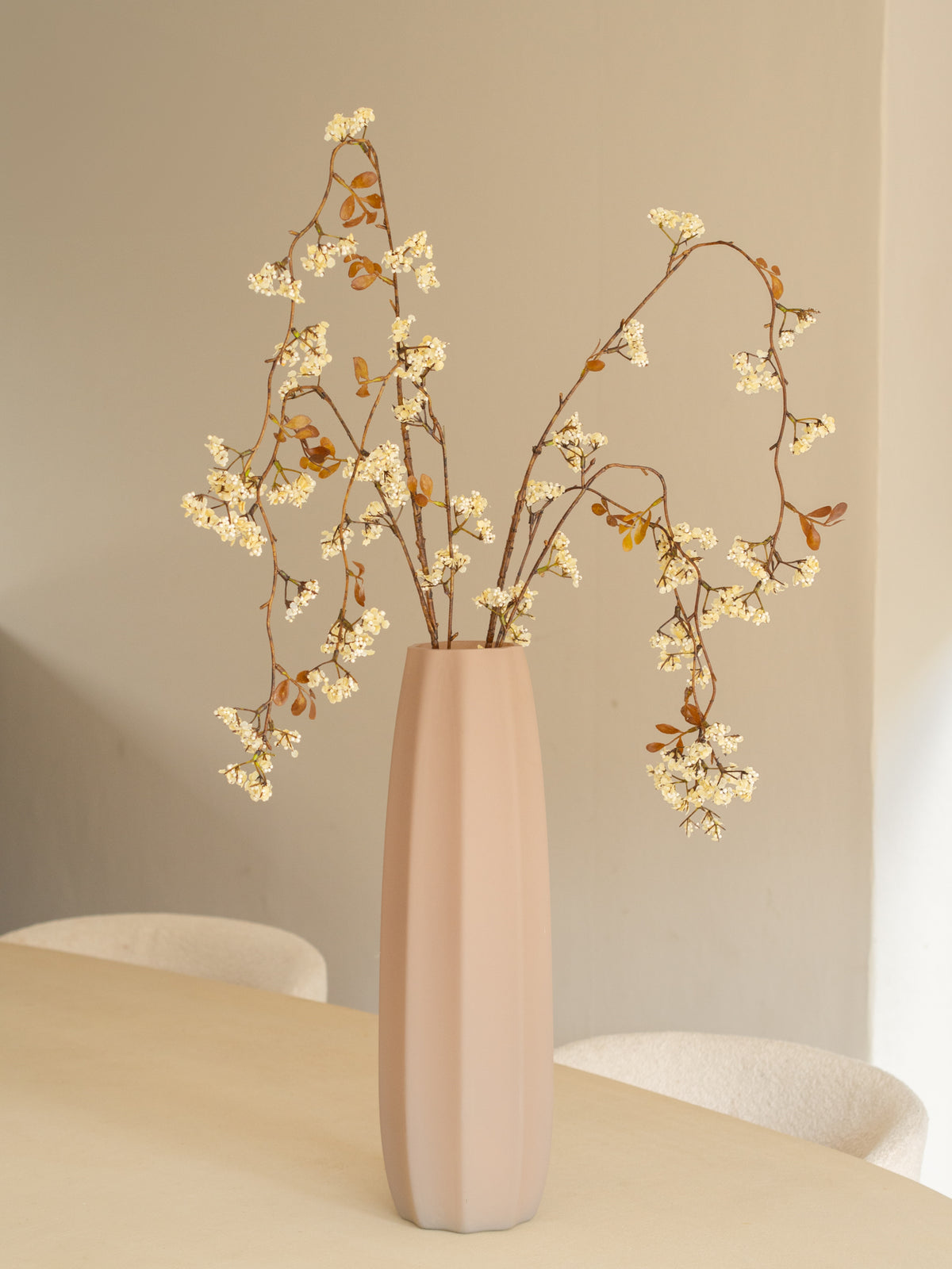 Zijdentak | Besjes | Off white | 110cm