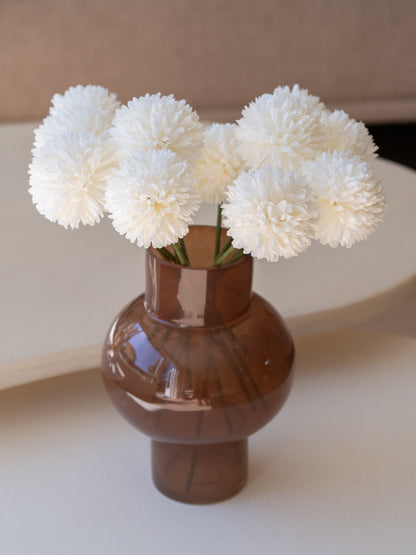 Witte zijden bloem