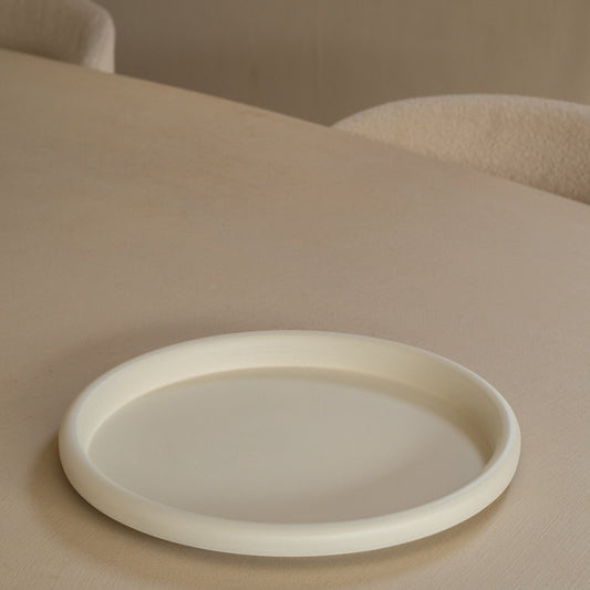dienblad rond creme