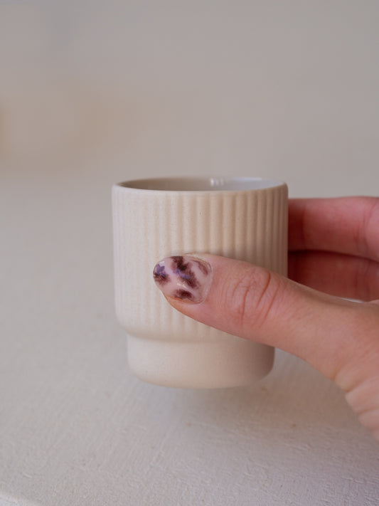 espressomok 5,5x6cm 60ml zand rib