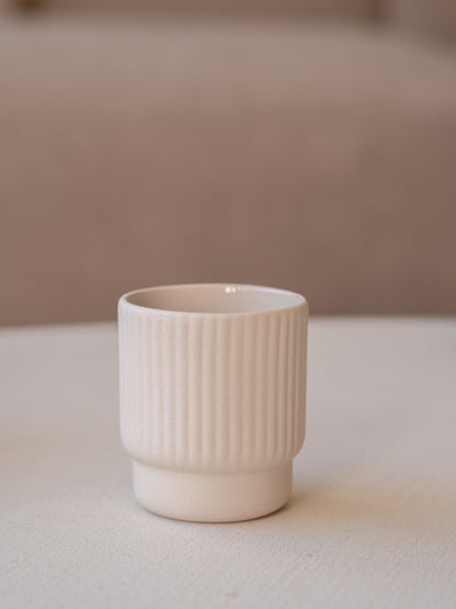 espressomok 5,5x6cm 60ml zand rib