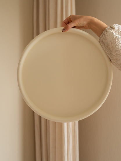rond dienblad creme