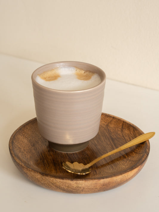 cappuccinomok 150ml Ø8x8cm warm grijs